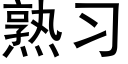 熟習 (黑體矢量字庫)