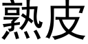 熟皮 (黑体矢量字库)