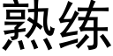 熟練 (黑體矢量字庫)