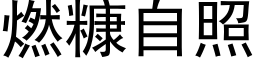 燃糠自照 (黑体矢量字库)