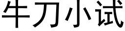 牛刀小试 (黑体矢量字库)