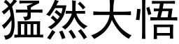 猛然大悟 (黑體矢量字庫)