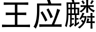 王应麟 (黑体矢量字库)