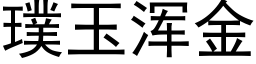 璞玉渾金 (黑體矢量字庫)