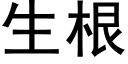 生根 (黑体矢量字库)