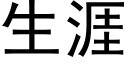 生涯 (黑體矢量字庫)