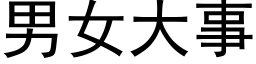 男女大事 (黑体矢量字库)