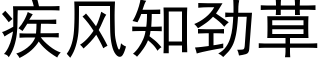 疾風知勁草 (黑體矢量字庫)