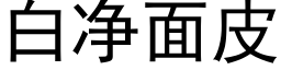 白淨面皮 (黑體矢量字庫)