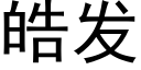 皓發 (黑體矢量字庫)