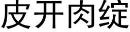 皮开肉绽 (黑体矢量字库)