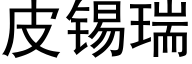 皮锡瑞 (黑体矢量字库)