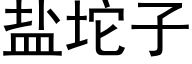 盐坨子 (黑体矢量字库)