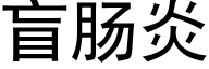 盲肠炎 (黑体矢量字库)