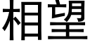 相望 (黑體矢量字庫)