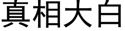 真相大白 (黑體矢量字庫)