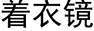 着衣镜 (黑体矢量字库)