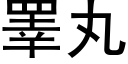 睪丸 (黑體矢量字庫)