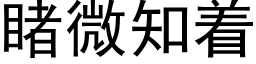 睹微知着 (黑體矢量字庫)