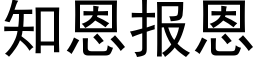 知恩报恩 (黑体矢量字库)