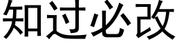 知過必改 (黑體矢量字庫)