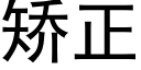 矯正 (黑體矢量字庫)