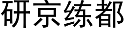 研京練都 (黑體矢量字庫)