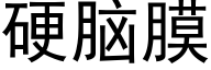 硬脑膜 (黑体矢量字库)