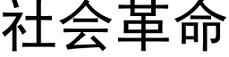 社会革命 (黑体矢量字库)