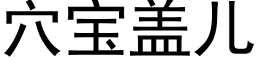 穴宝盖儿 (黑体矢量字库)