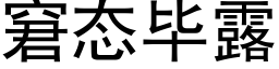 窘态畢露 (黑體矢量字庫)