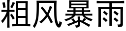 粗風暴雨 (黑體矢量字庫)