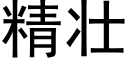 精壯 (黑體矢量字庫)