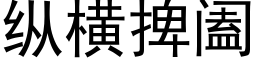 纵横捭阖 (黑体矢量字库)