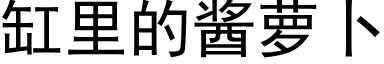 缸裡的醬蘿蔔 (黑體矢量字庫)