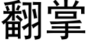 翻掌 (黑体矢量字库)