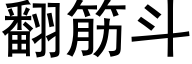 翻筋鬥 (黑體矢量字庫)