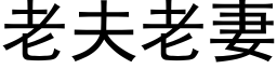 老夫老妻 (黑体矢量字库)