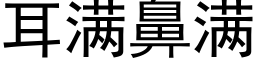 耳滿鼻滿 (黑體矢量字庫)