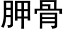 胛骨 (黑体矢量字库)