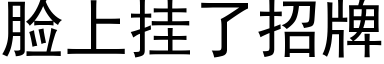 脸上挂了招牌 (黑体矢量字库)