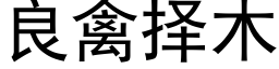 良禽择木 (黑体矢量字库)