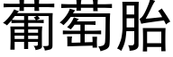 葡萄胎 (黑体矢量字库)