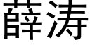 薛涛 (黑体矢量字库)