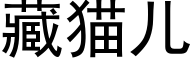 藏猫儿 (黑体矢量字库)