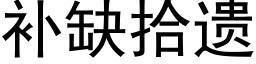 补缺拾遗 (黑体矢量字库)