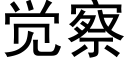 覺察 (黑體矢量字庫)