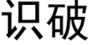 識破 (黑體矢量字庫)