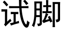 试脚 (黑体矢量字库)