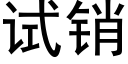 試銷 (黑體矢量字庫)